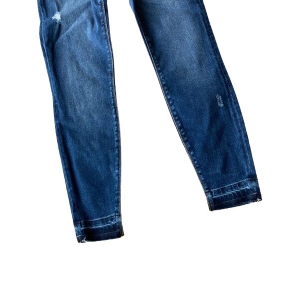 Spanx Distressed Denim Legging Pull On Jeans Small S Medium Wash 20203R - Picture 3 of 8